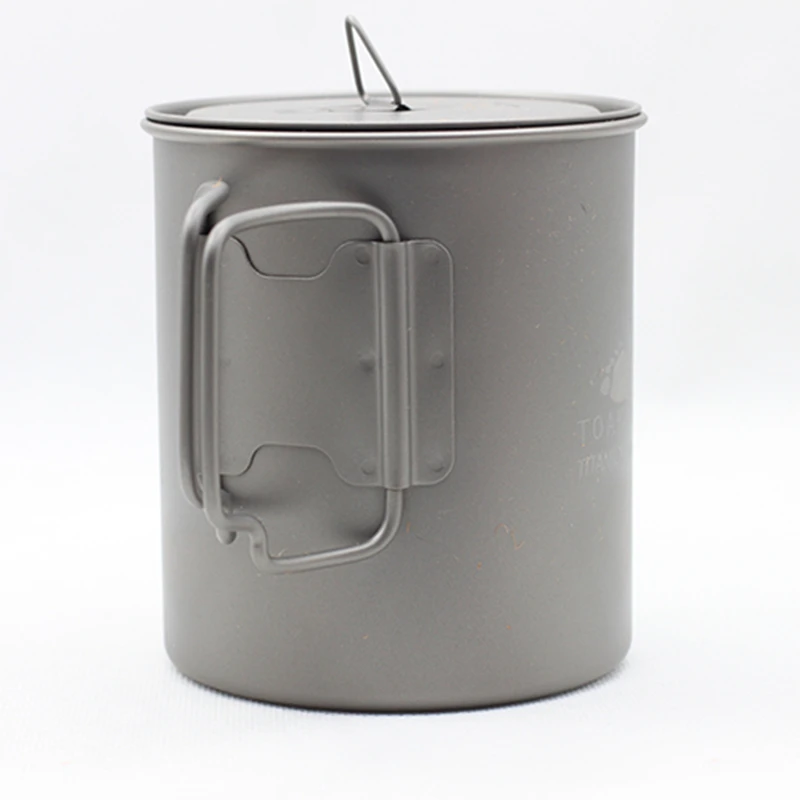 3in1titanium taza plegable ultraligero titanio Vajilla Titanium pot portátil Titanium tazón camping titanio taza 750 ml 110g