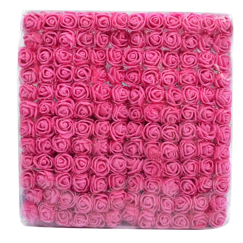 12pcs 2cm Mini Foam Rose Artificial Flower Bouquet Wedding Flower Decoration Scrapbooking DIY Wreath Cheap Fake Rose Flowers