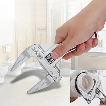

Opening Adjustable Wrench,16-68mm Bathroom Wrench, Water pipe wrench Alloy short shank large opening adjustable wrench