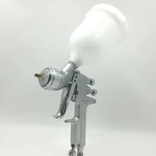 SAT1137 качественный распылительный пистолет 1,4 мм HVLP Воздушный Распылитель гравитационный корм из нержавеющей стали 600 мл чашка авто краска для лица автомобиля
