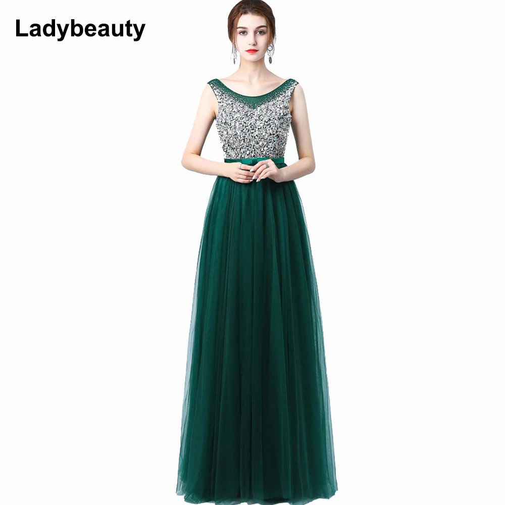 Ladybeauty Новые сексуальные роскошные длинные стильные платья Дорогой расшитый