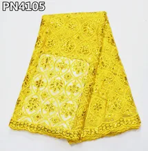 Crazy Sales Yellow French Lace 5yards African Sequins Lace Fabrics for Nigerian party Wholesale and Retail for Wedding PN41 цена Crazy Sales Yellow French Lace 5yards African Sequins Lace Fabrics for Nigerian party Wholesale and Retail for Wedding PN41 цены онлайн