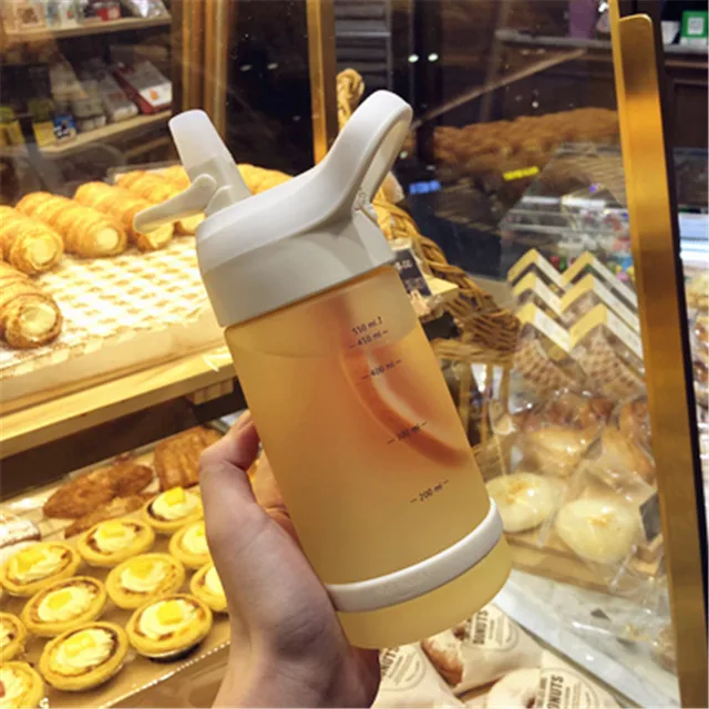 500ml My Cute Water Bottle Leakproof Material For Sports Drink Top Quality Tour hiking Portable Climbing Camp Bottles Summer yellow