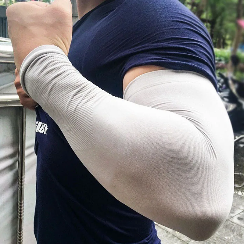 Летние Велоспорт теплый рукав унисекс УФ защита наклейки Ice Arm рукава теплые