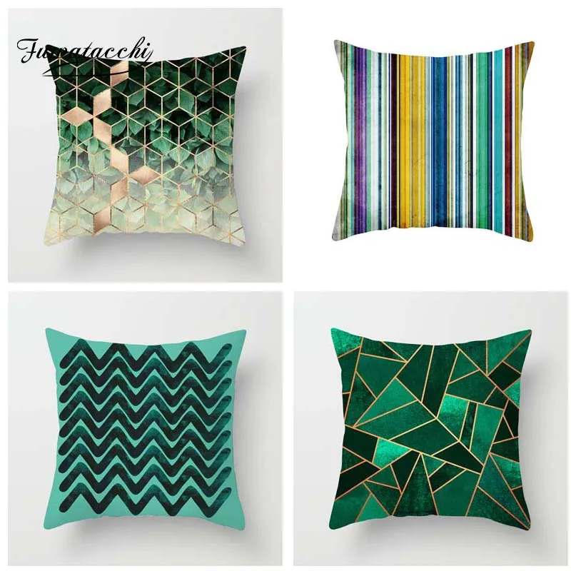 

Fuwatacchi Nordic Style Cushion Cover Geometric Printed Pillow Cover Striped Diamond Lattice Decorative Pillows For Sofa Car