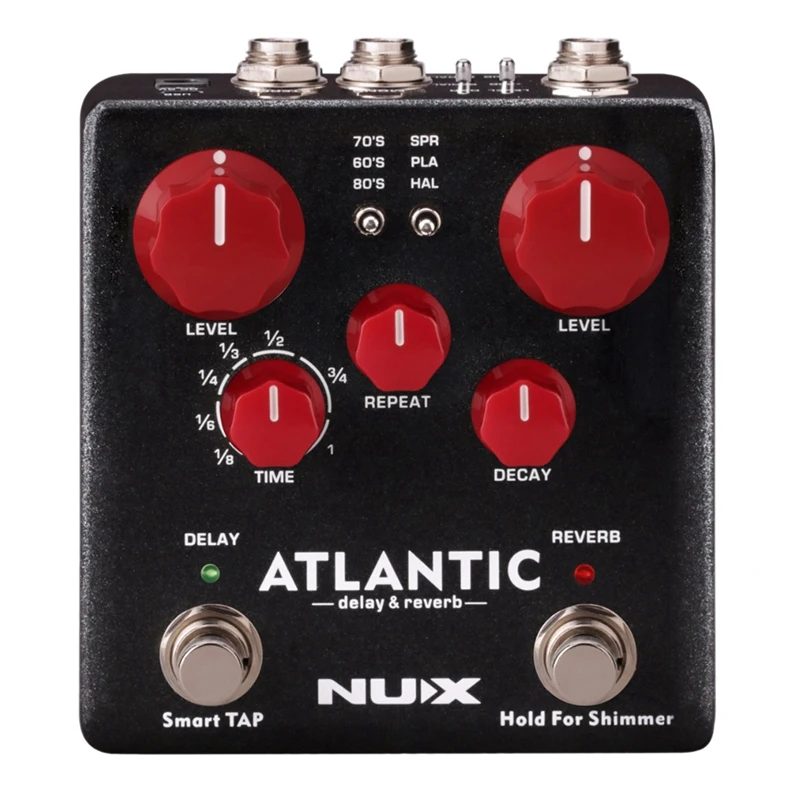 Nux Atlantic Multi Delay и Reverb педаль эффектов с внутренней маршрутизацией вторичными