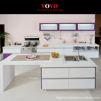 

White modern style lacquer kitchen cabinet