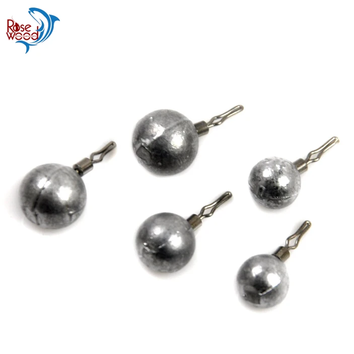

ROSEWOOD Fishing Tackle Accessories Quick Insert Lead Sinker Round Balls Weight 3.5g 5g 7g 10g For Choose