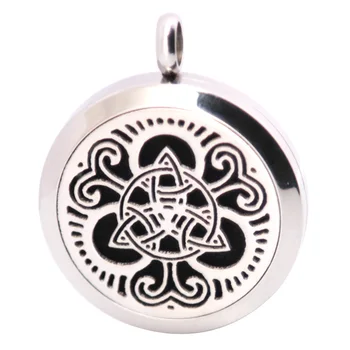 

10pcs Adopt Aromatherapy Essential Oil Surgical Stainless Steel Pendant Necklace Perfume Diffuser Locket with Felt Pdas