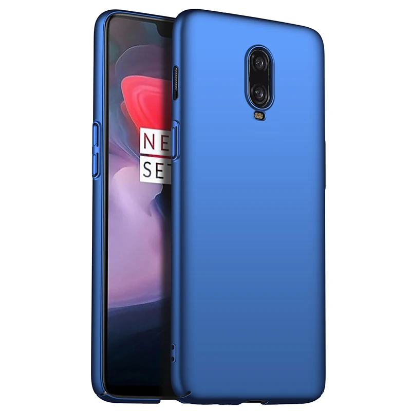 Синий Роскошный плотный чехол для Oneplus 6 T чехол для One plus 6 T чехол для Oneplus 6 T Ультратонкий чехол противоударный защитный чехол - Цвет: Синий