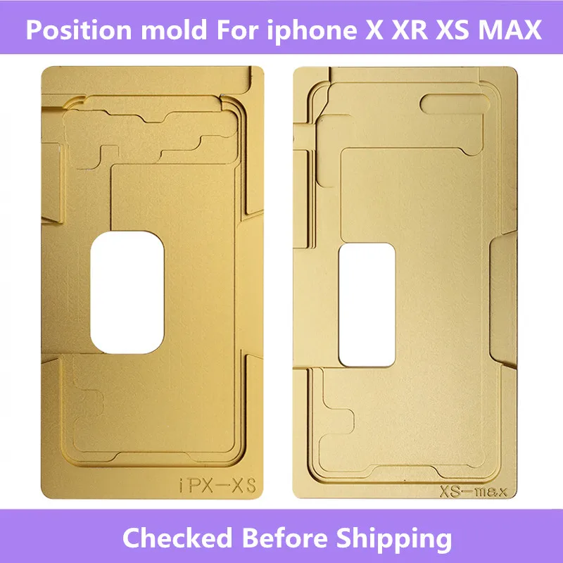 Передняя стеклянная/w рамка lcd позиционная Форма для iphone 6 6S 6P 6SP 8 8P X XS XR XS MAX Выравнивание Плесень расположение формы для iphone X XS