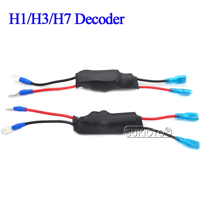SUKIOTO 2PCS HID Warning Canceller Decoder Car Light Round Xenon Ballast Decoder For 35W 55W Xenon H1 H3 H7 H11 HB3 HB4 Bulb Kit (9)