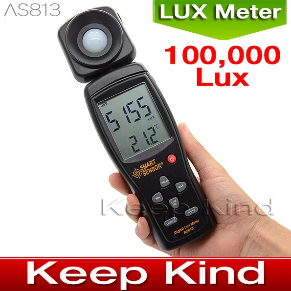 2014 NEW Smart Sensor AS813 Lux Meter digital light meter lumen meter