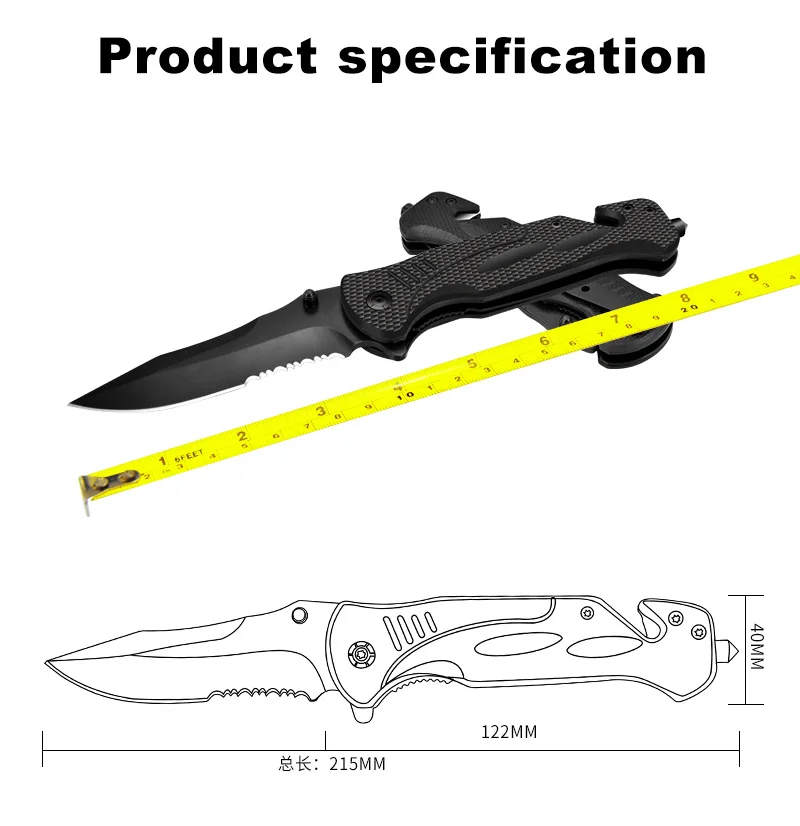 Multifuncion G10 тактический военный складной нож высокого качества для выживания на открытом воздухе, для кемпинга, охотничьи ножи