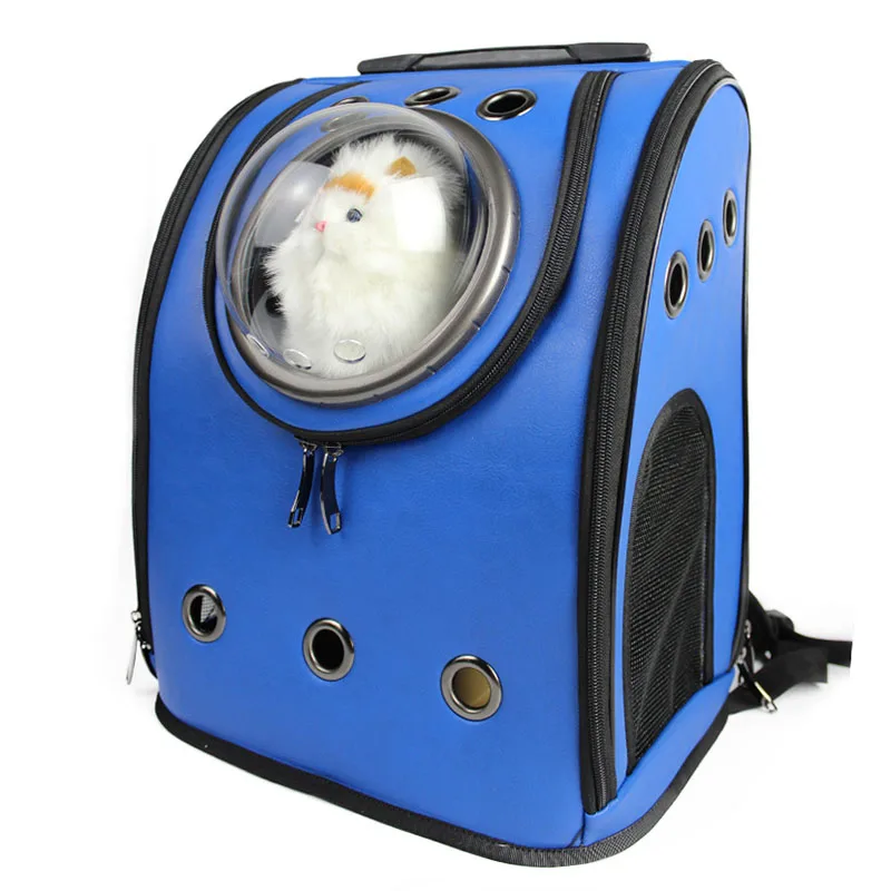 High Quality Leather Space Capsule Pet Cat Backpack Bubble Window for Kitty Puppy Small Dog Carriers Crate Outdoor Travel Bags2