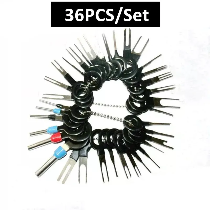 

36PCS Terminal Removal Tool Wiring Crimp Connector Auto Wire Puller Terminal Repair Professional Tools Pin Extractor Remover