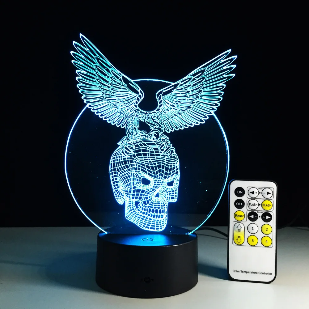 

Science and Technology Museum's new eagle touches LED gradient illusion light creative gift with wonderful color for children