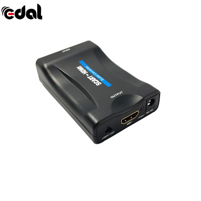  Convertitore SCART a HDMI 1080 p Video Audio Converter EU/UK Spina Per Smartphone HD TV DVD