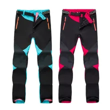 Водонепроницаемые флисовые зимние походные брюки для мужчин, для кемпинга, для треккинга, теплые флисовые лыжные брюки для женщин, большие размеры, брюки Polartec