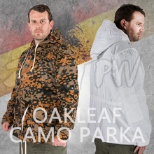 WW2 OAKLEAF CAMO PARKA OUTDOOR WINTER ARMY PARKA TWO-SIDED-DE/505147