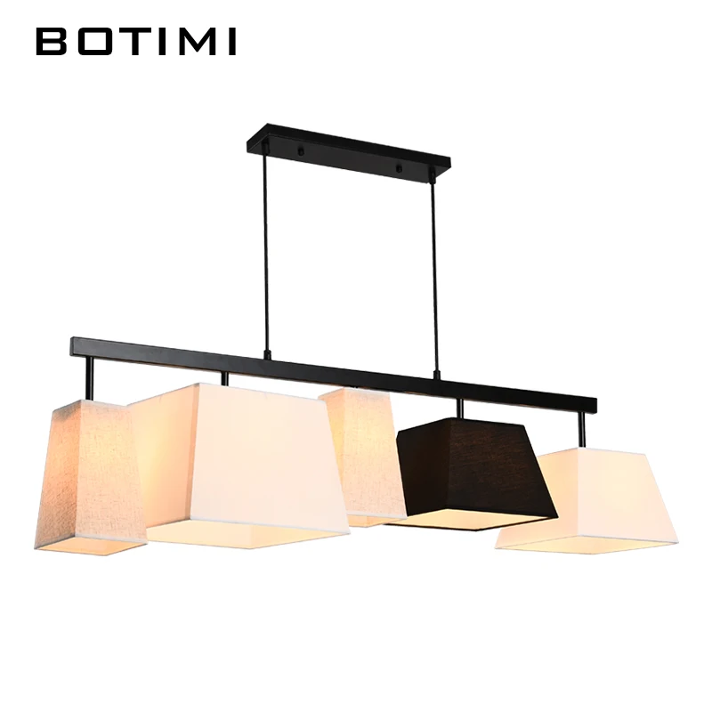 BOTIMI Lustre твердая деревянная люстра для железный абажур для гостиной светодиодный люстра освещение люстры Para Sala De Jantar домашняя лампа