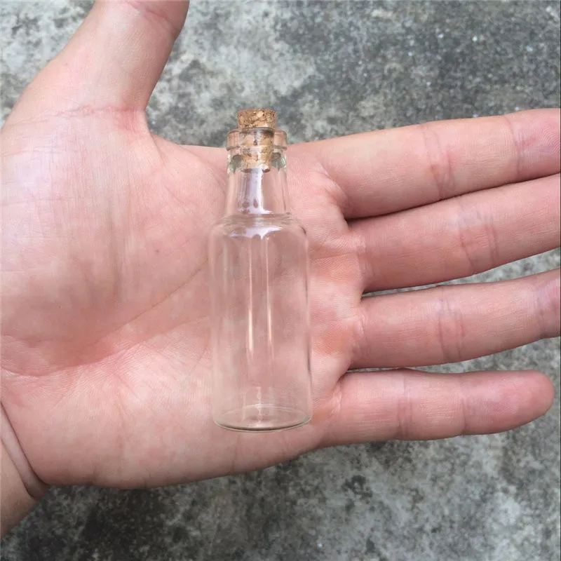 Wholesale 15ml Mini Transparent Glass Jars Bottles with Cork Stopper Clear Wishing Gift Bottles1