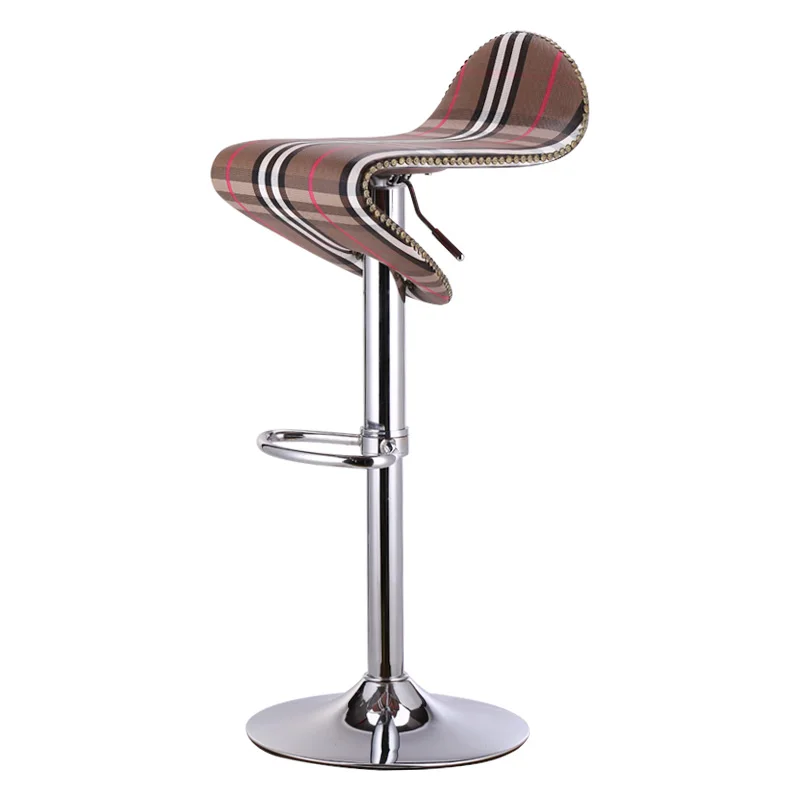 Bar Chair Lifting and Rotating High Chair Bar Front Desk Cashier Swivel Chair Fashion Metal Plating Footrest and Handle Bar Bar Chair Lifting and Rotating High Chair Bar Front Desk Cashier Swivel Chair Fashion Metal Plating Footrest and Handle Bar