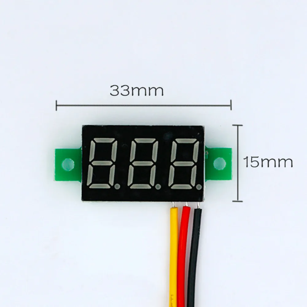 0,36 дюймов DC 0-100 в 3 бита цифровой Красный светодиодный дисплей Панель измеритель напряжения вольтметр тестер цифровой амперметр вольтметр три линии