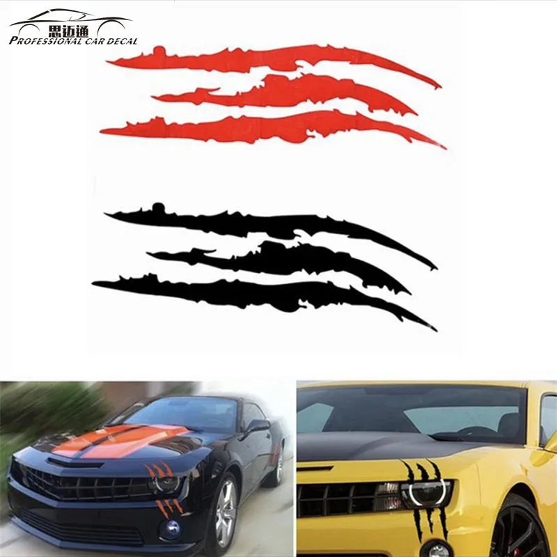 

Car styling auto headlight scratch stripe decal sticker claw Truck SUV Vinyl car stickers for ford bmw lada renault peugeot
