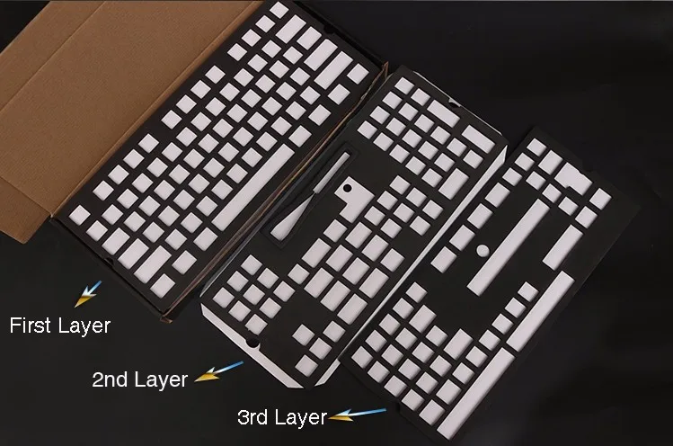 YMDK EVA 3 слоя Keycap Box 165 ключей 2 слоя Keycap Box 108 ключей для набора ключей сбор запасов