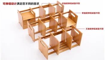 

Eco-friendly bamboo Bookcases Desk bookrack commodity shelf storage rack