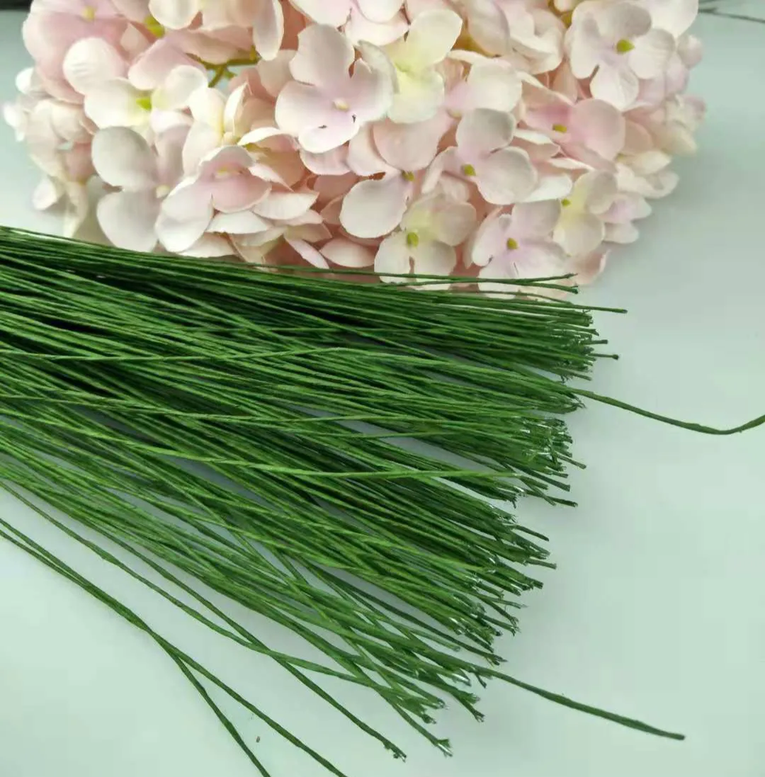 

12pcs/lot Mew Green 60cm Iron Wire Plastic Florist Stub Stems Floral Wire Wedding Bridal Bouquet Craft Decor