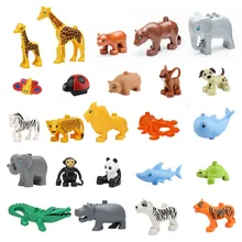 Animals font b Blocks b font font b Toys b font Compatible Duploed Giraffe Elephant Panda