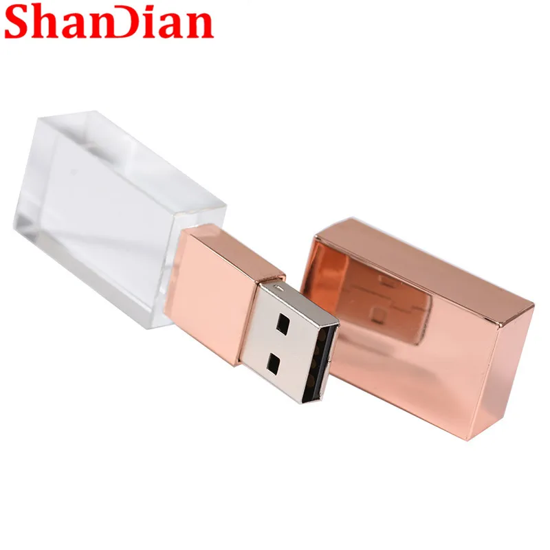 SHANDIAN прозрачный стеклянный USB для автомобиля с логотипом usb флеш-накопитель 8 ГБ 16 ГБ 32 ГБ 64 Гб USB флеш-накопитель, карта памяти/Автомобильный подарок