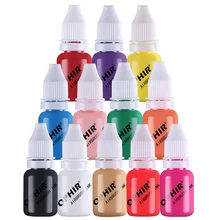 OPHIR 12 pcs/lot Airbrush Nail Ink for Nail Stencil Art Polishing 10 ML/Bottle Temporary Tattoo Pigment _TA098(1#-12#) OPHIR 12 pcs/lot Airbrush Nail Ink for Nail Stencil Art Polishing 10 ML/Bottle Temporary Tattoo Pigment _TA098(1#-12#)