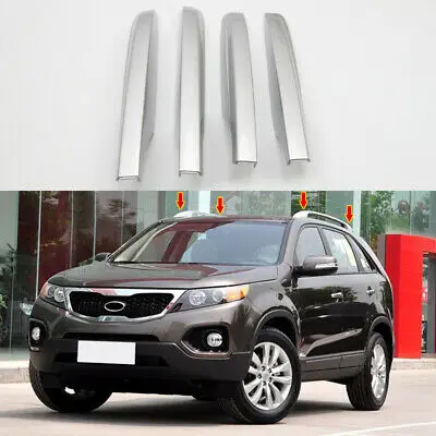 Серебряная крыша багажника Крышка корпуса Замена 4 шт. для Kia Sorento 2010
