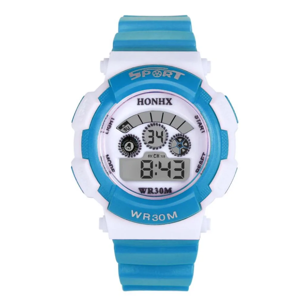 

HONHX D52 Boy And Girl Digital Watch Sports Alarm Stopwatch Watches Cute Children's Wristwatches Student Hours New Watch