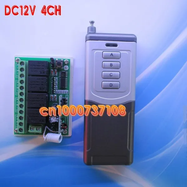 

DC12V 10A 4 ch light switch wireless 433,93mhz switches for window door lock/garage door jumper adjust working way