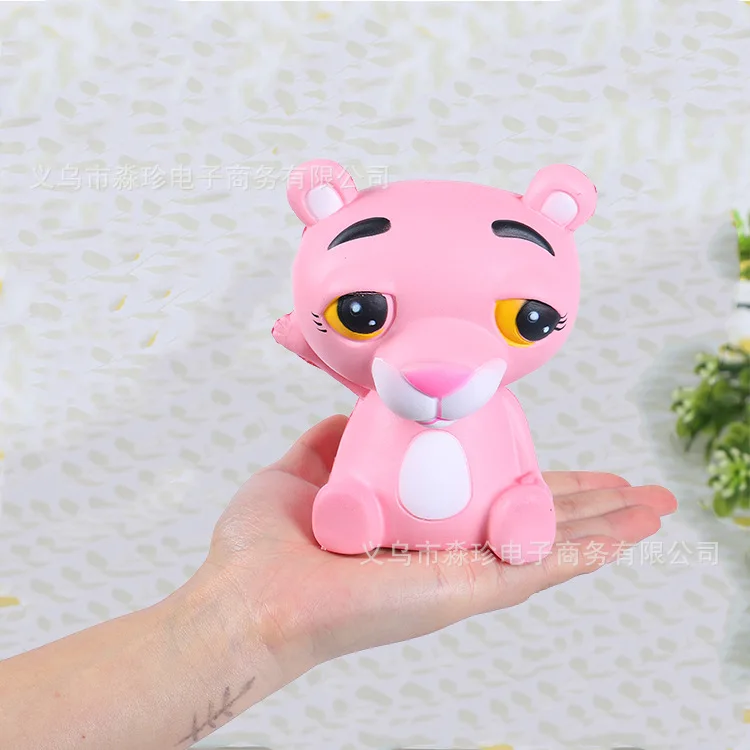 

10pcs lot rare squishy pink leopard 12*9.5cm jumbo squishy toy slow rising Soft squeeze Xmas Gift Stress Reliever wholesale