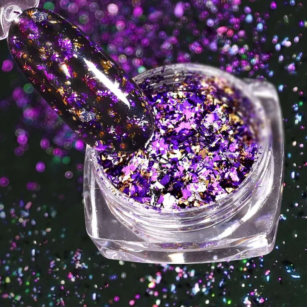 BeautyBigBang блеск для ногтей порошок алюминиевые блестки 0,2 г Bling украшения для ногтей аксессуары украшения Красочный пигмент Dip порошок - Цвет: 8