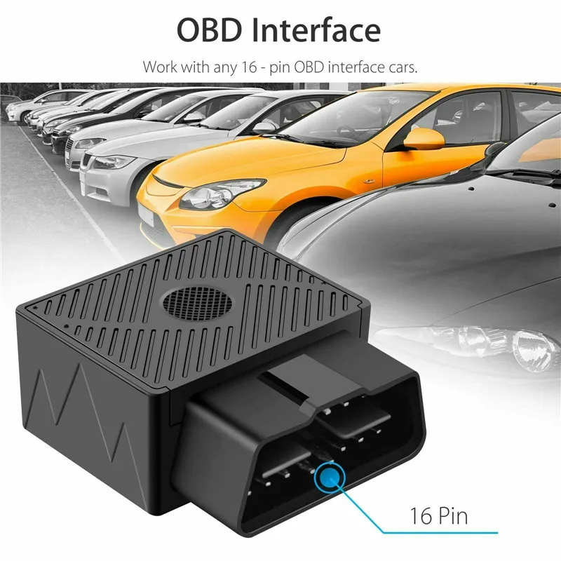OBD II GPS трекер 16 Pin Plug Play Car GSM OBD2 устройство слежения локатор OBDII с онлайн