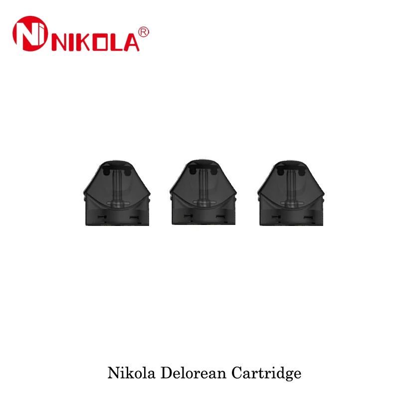 

3pcs/lot Nikola Delorean Pod Kit Replacement Cartridges 2ML Capacity 1.2ohm Ceramic Coil Pod For Electronic Cigarettes Delorean