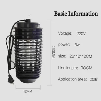 

10V/220V EU US Plug Bug Zapper LED Mosquito Insect Killer Lamp Electric Pest Moth Fly Anti Mosquito Killer Lights Trap Lamps 1