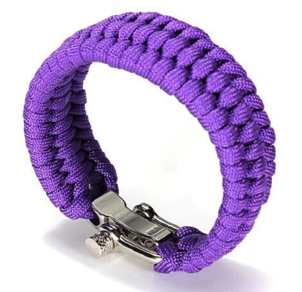 4 мм походный шнур 550 браслет для выживания верёвка для скалолазания на открытом воздухе спасательный шнур браслет Стальная скоба Пряжка Инструменты для кемпинга 8 цветов