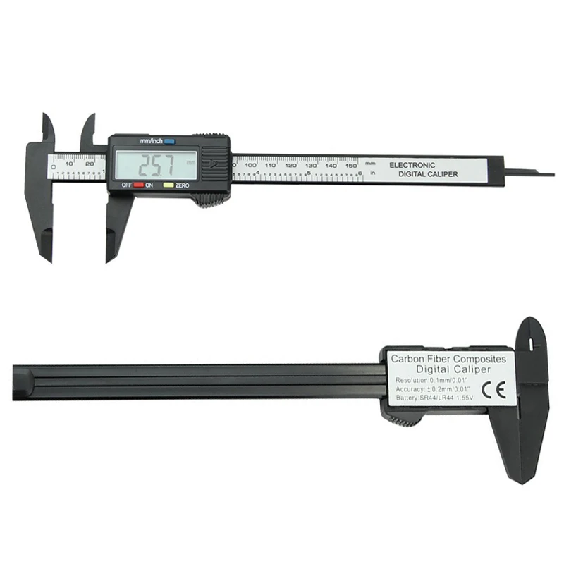 2015 Carbon Fiber Composite 6 inch 150 mm Vernier Digital Electronic Caliper Ruler # ZH278 | Инструменты