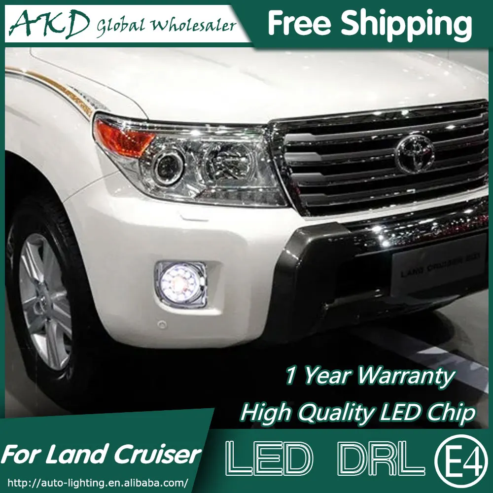 

AKD Car Styling for Toyota Land Cruiser LED DRL 2010-2014 LED Fog Lamp LED Daytime Running Light Fog Light Parking Accessories