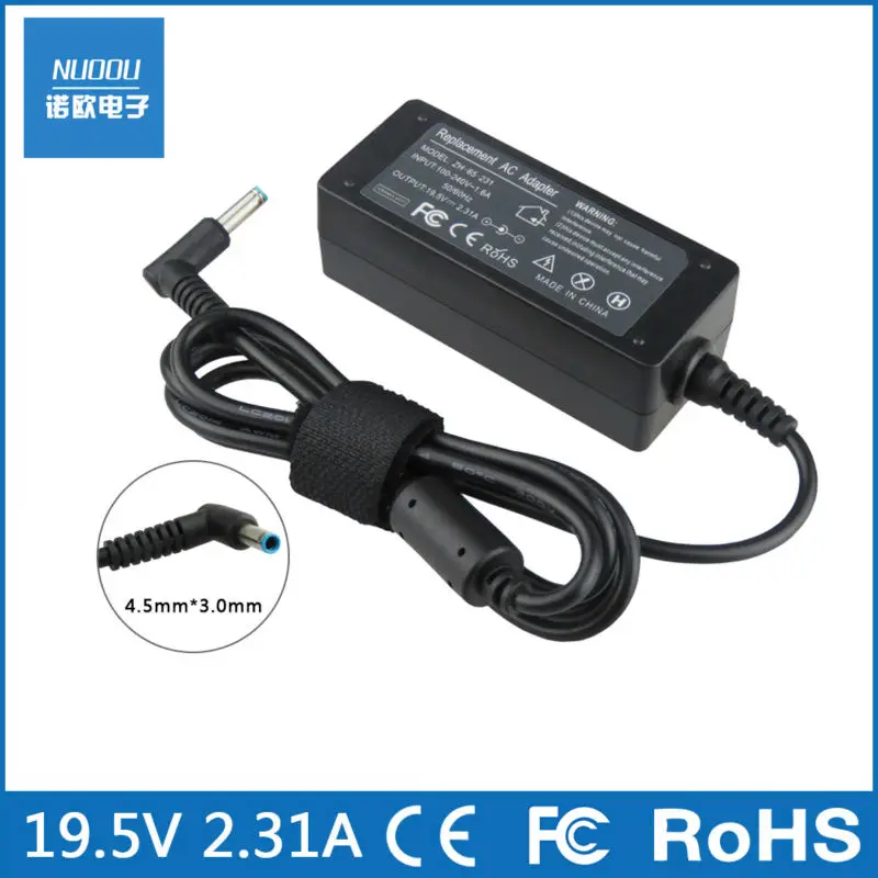 

2015 Ultrabook power adapter charger for HP 19.5V 2.31A blue tip 4.5mm*3.0mm(blue)