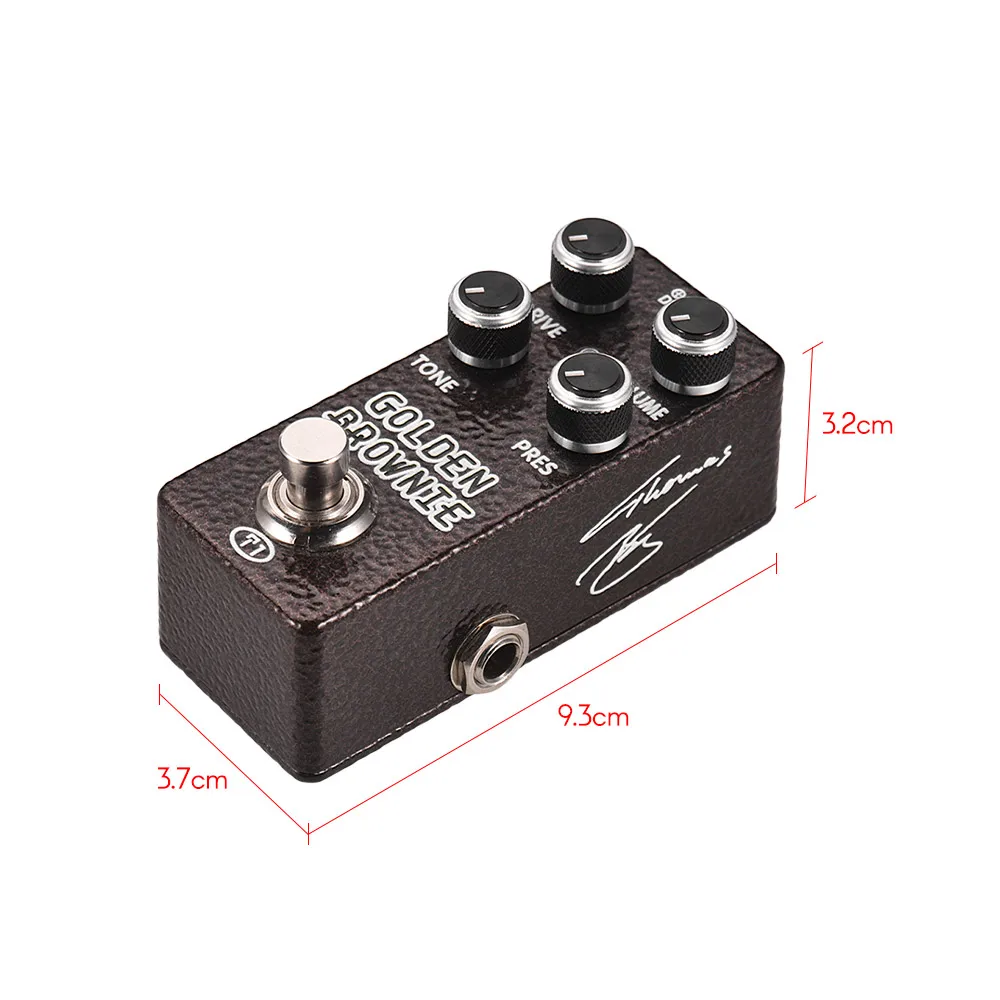 Педаль для гитарных эффектов XVIVE T1 GOLDEN BROWNIE Distortion полностью металлический корпус
