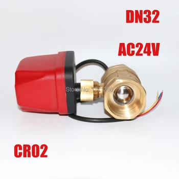 

CWX-50K DN32 G1 1/4" quick installation Motorized ball valve for HVAC / fan coil ,Electric ball valve AC24V CR02 3 wires