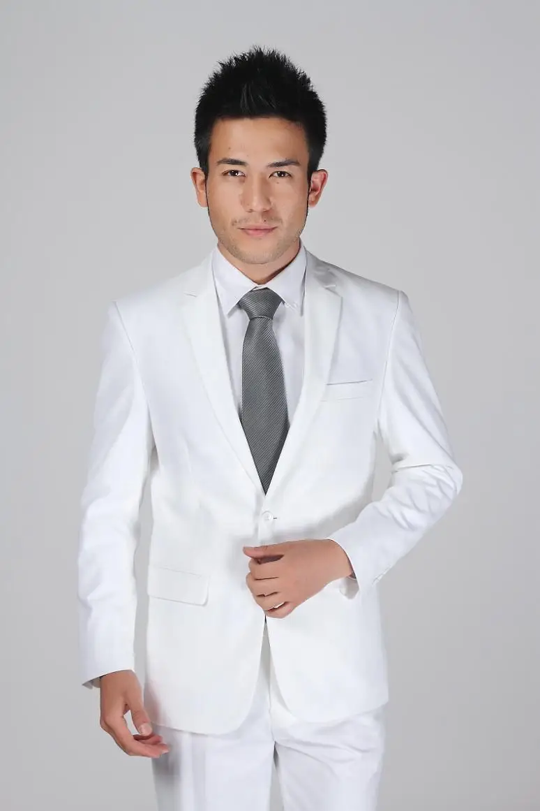 Nueva Llegada Trajes de Boda Para Hombres Mens Blancos